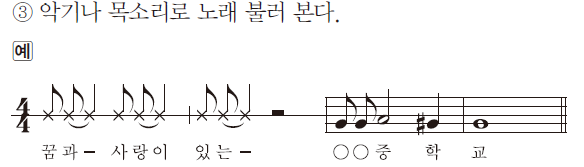 (주)지학사 음악② 139쪽 현행내용 이미지