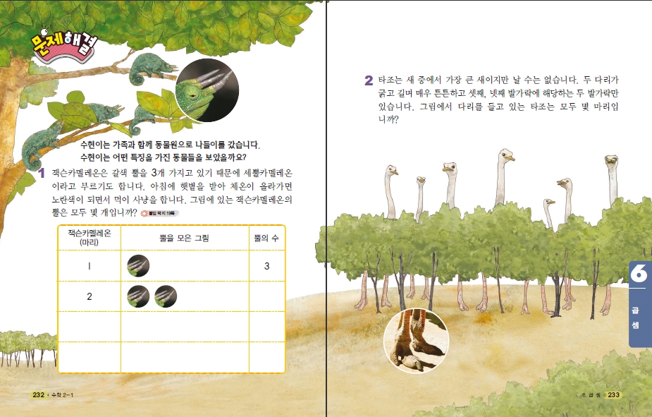 (주)천재교육 수학1~2 ③ 232~233쪽 수정내용 이미지