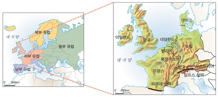 서부 유럽의 여러 나라들