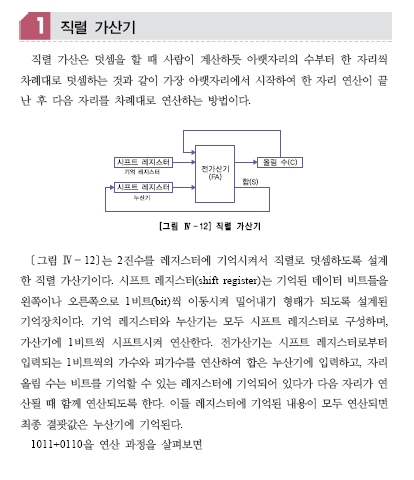 웅보출판사 디지털 논리 회로 125쪽 수정내용 이미지