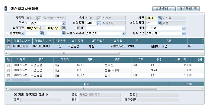 웅보출판사 기업자원 통합 관리 174쪽 수정내용 이미지