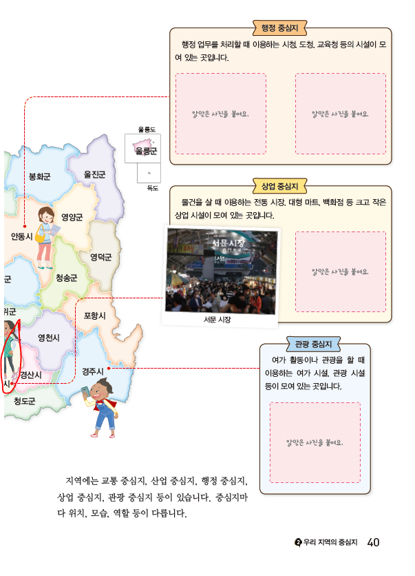 (주)지학사 사회(3~4학년군)4-1(전자저작물 CD 포함) 전자저작물 자료실 사회4-1_1단원_교과서 PDF 40쪽쪽 현행내용 이미지