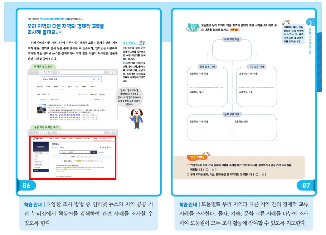 (주)아이스크림미디어 사회(3~4학년군)4-2(전자저작물 CD 포함) 295쪽 현행내용 이미지