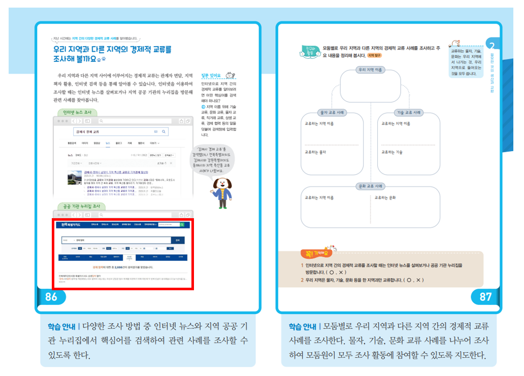 (주)아이스크림미디어 사회(3~4학년군)4-2(전자저작물 CD 포함) 295쪽 수정내용 이미지