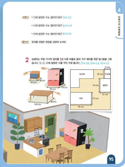 (주)아이스크림미디어 수학(5~6학년군)6-2(전자저작물 CD 포함) 전체쪽 현행내용 이미지